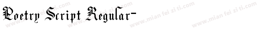Poetry Script Regular字体转换